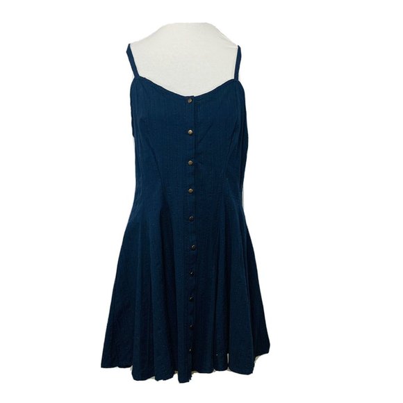 Chelsea & Violet A Line Dress Juniors Size XL Button Front Sweetheart Lace Up - Picture 1 of 12